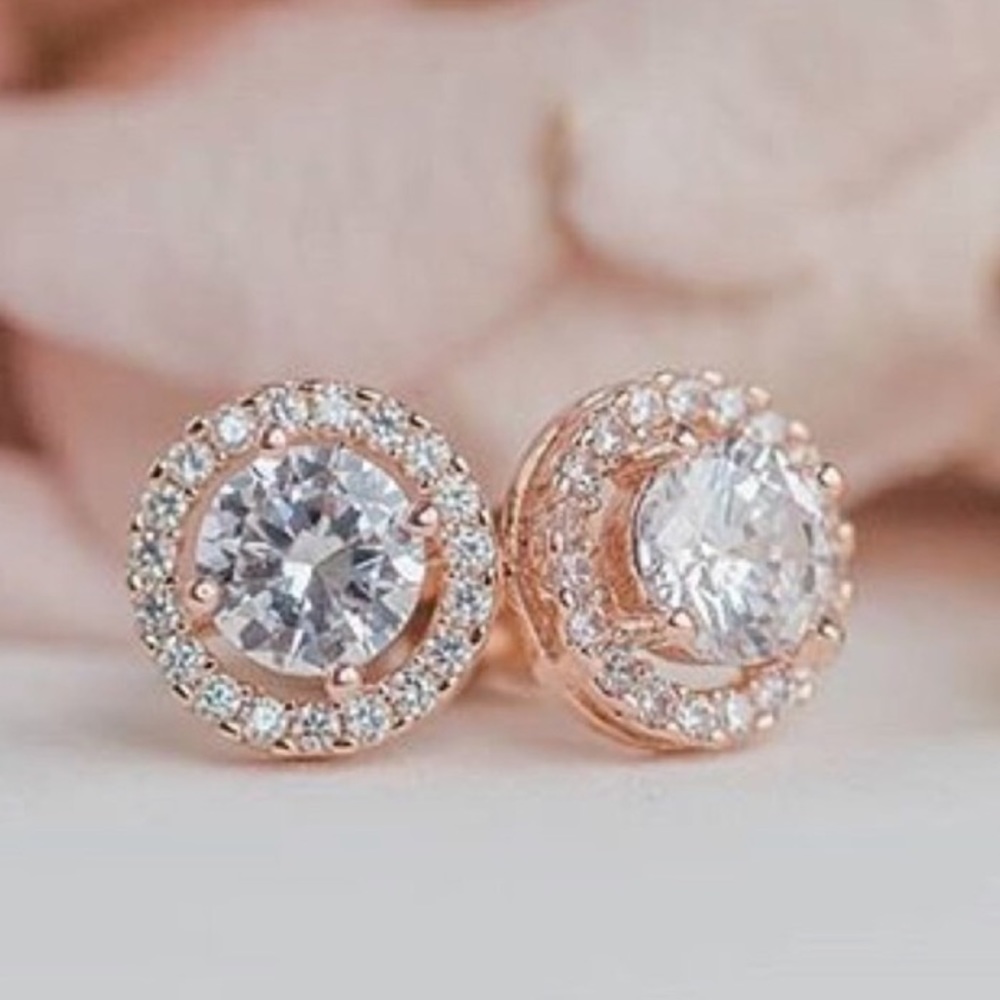 Diamond Studs Earrings | 18K Rose Gold